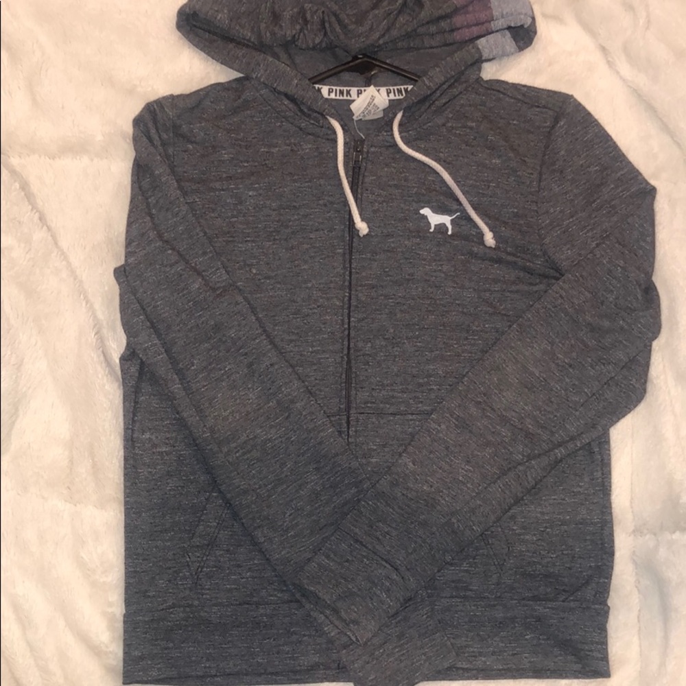 VS PINK grey zip up size XS